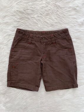 Red Ants Pants Original Work Shorts Curvy Cut Brown Cotton Canvas Utility 29